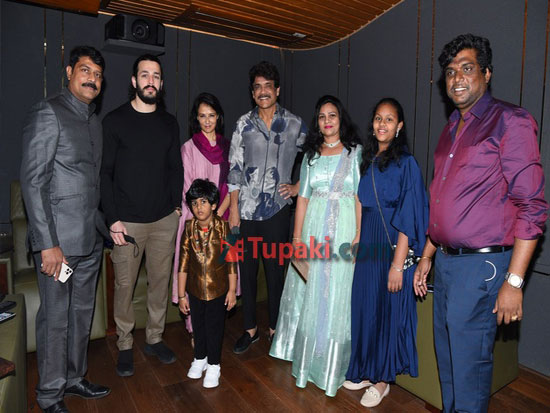 Nagarjuna and family at an event